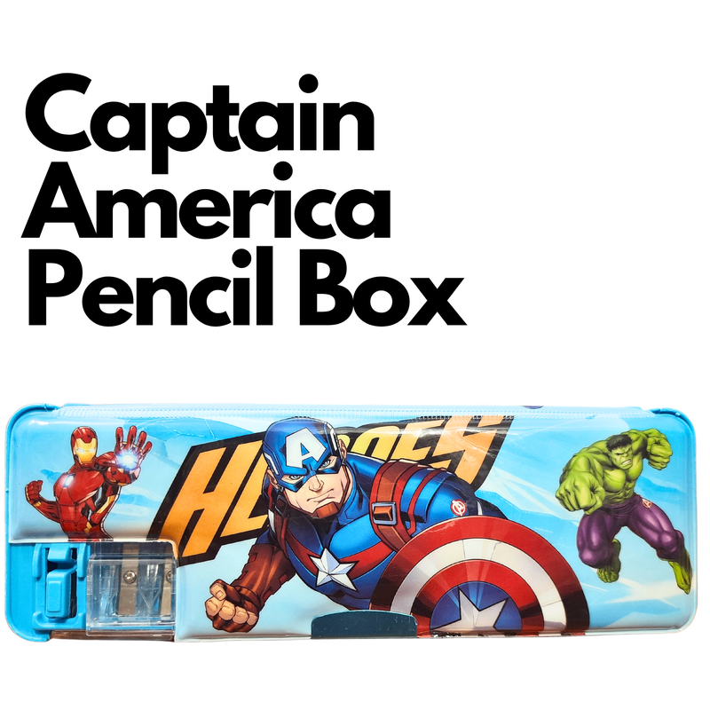 Pencil Box | Compass Box | Avengers | (Captain America with Sharpener Only)