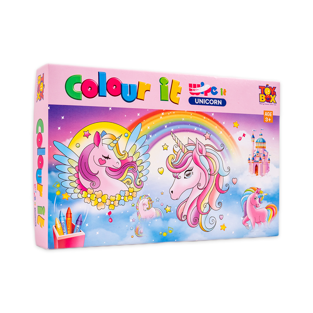 Return Gifts (Pack of 3,5,12) Colour It - Wipe It Unicorn