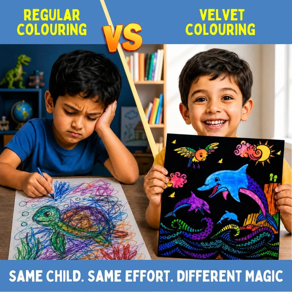 PepPlay Colour in Velvet - Ocean Life | Mess-Free Colouring Fun