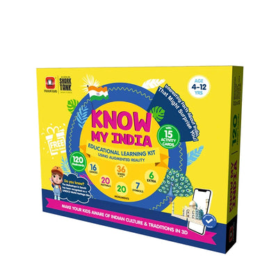 Know My India Smart Learning Kit for Kids | 120 Flashcards | Activity Cards