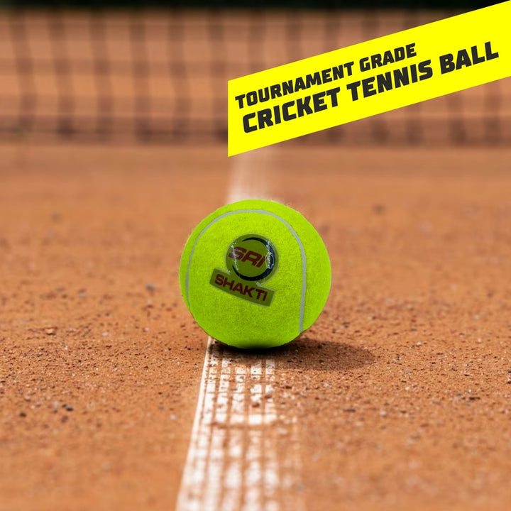 Shakti Cricket Tennis Ball | 6 Balls in a pack (Assorted Colours)