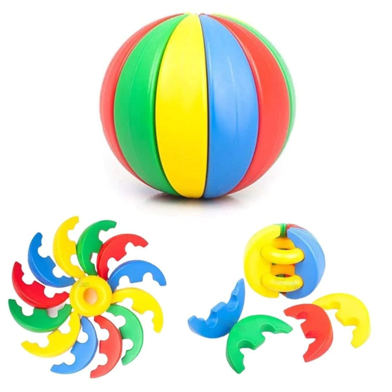 Colourfull Activity Ball Puzzle Educational Learning Preschool Activity Toys Creative Activity Ball Football, Learning Educational Toy for Kids 9 Multicolor Puzzle Slices