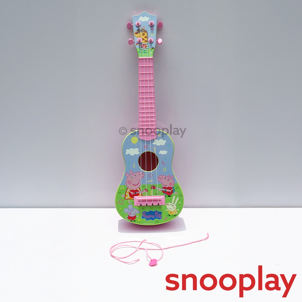 Hasbro Original Peppa Pig Guitar - 4 String, Realistic Sound & Adjustable Tuning | Licensed Toy (5-10 Years)