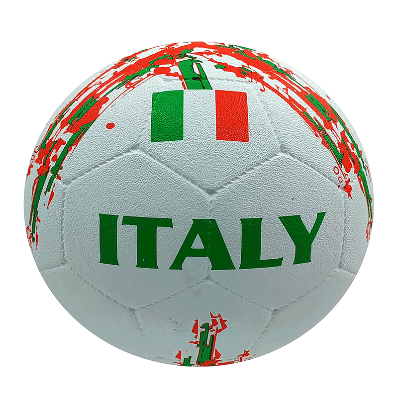 Flag Molded Rubber Football (Italy-White)