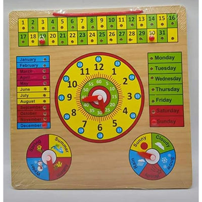 Wooden Calendar Multifunctional Teaching Board (Montessori Educational Toy)