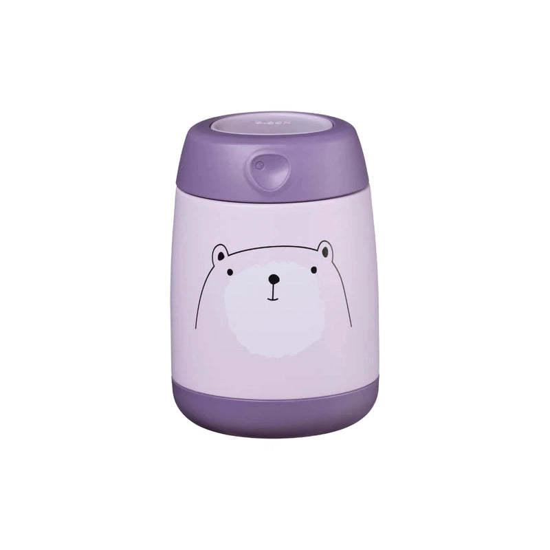 Insulated Mini Food Jar 210ml Bear Hugs Purple