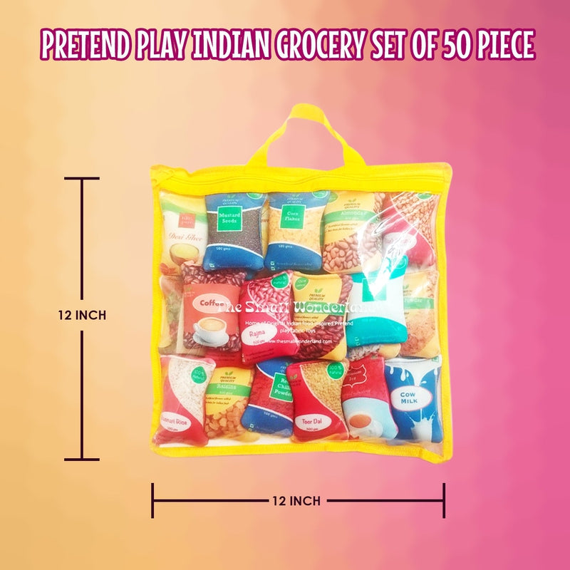Indian Grocery - Play Grocery Food Packet (25 Pcs)