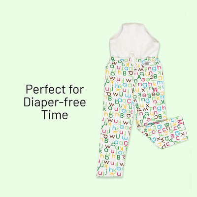 Diaper Pants | Potty Training Pajamas for Toddlers, Boys and Girls. 100% Cotton. (Size 1, Fits 1 – 2 years) - Pack of 4