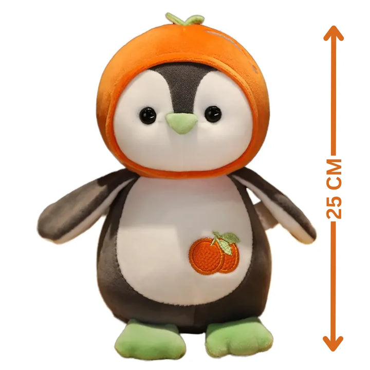 CuddleNest Fruit Penguin Soft Toy - 25 cm | Adorable Plush Toy for Kids