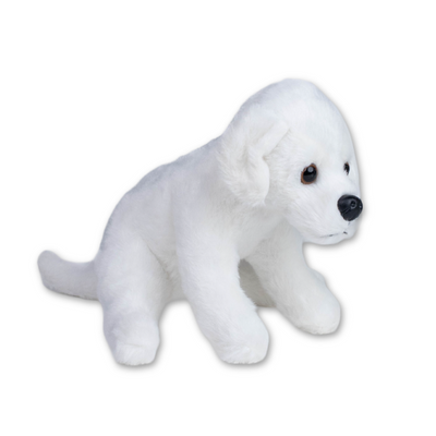 Soft Toy Labrador Dog Stuffed Animal | White (Length 30.4 CM)