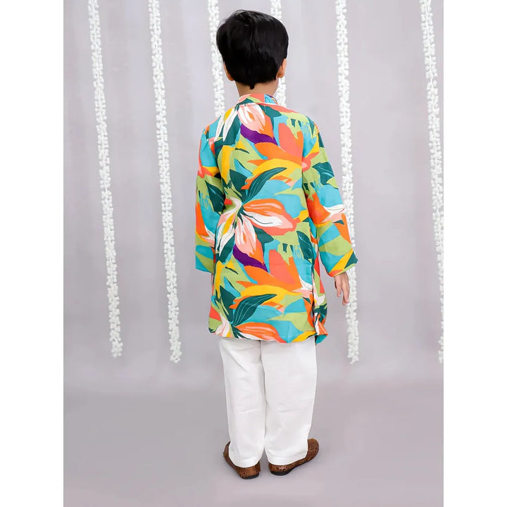 The Wishing Closet Multicolor Parrot Print Kurta Set