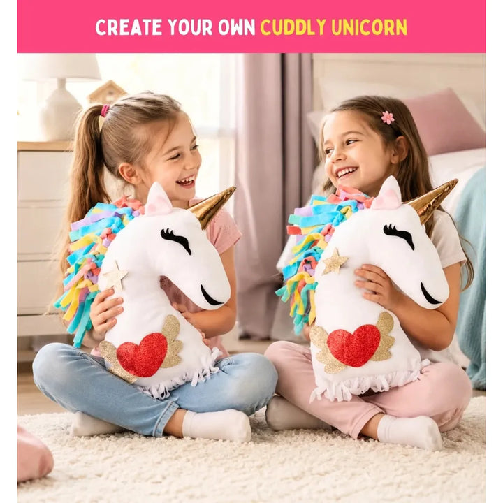 PepPlay Make Your Unicorn Pillow | No-Sew DIY Craft Fun | 43 Pieces Set