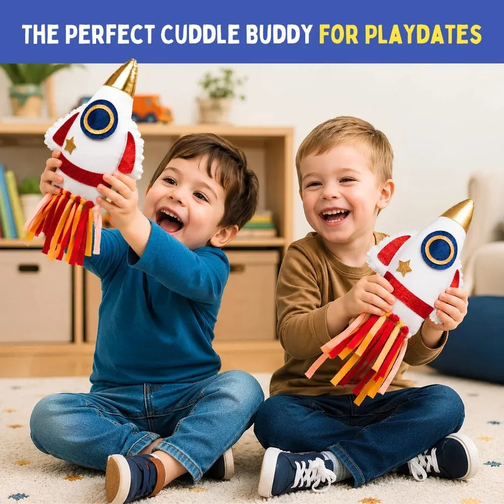 PepPlay Make Your Rocket Pillow | No-Sew DIY Craft Fun | 38 Pieces Set