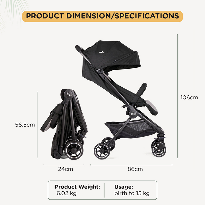 Joie Pact Stroller (Ember) - COD Not Available