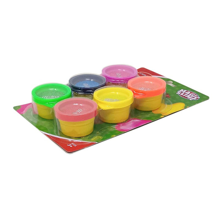 Pack of 6 Magic Slime - Glitter Fun, 25g (3-8 Years)