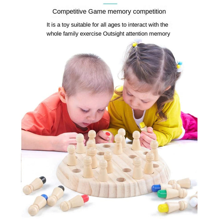 Wooden Memory Match Stick Chess Game Set (Logical Brain Teaser Game)