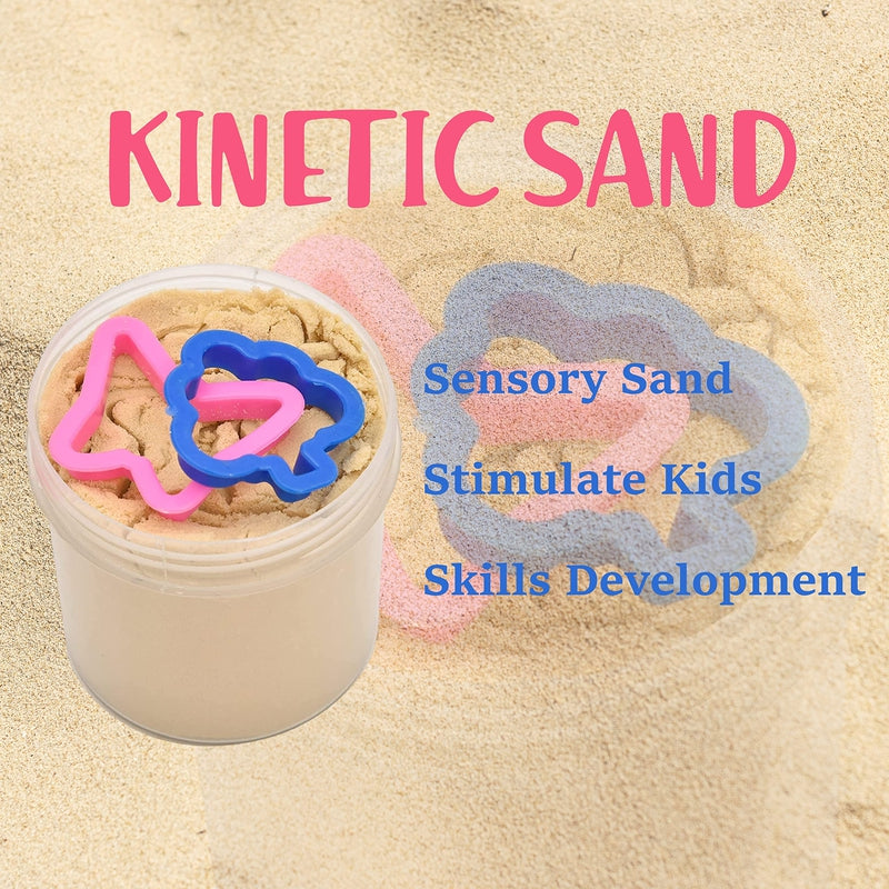 Learnings Kinetic Sand Activity Play Set Natural Kinetic Sand Play Set Beach Kit for Kids, Craft Art Soft Sand Clay Toys for Kids, Boys & Girls with Mould Toys