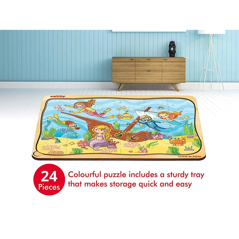 Underwater Treasure Wooden Jigsaw Puzzle, 24pcs