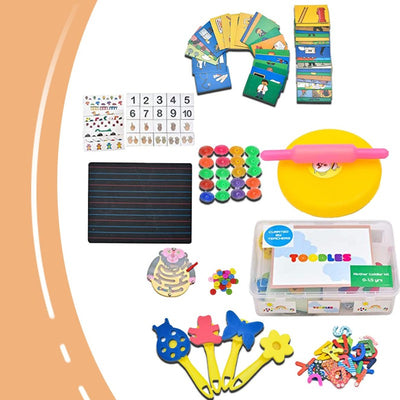 Learnings The Nursery Kit Toy Skill Developmental Kids Toy Chalk Board Maze Game Rolling Pin Foam Artwork Magnetic Letters Links Helping Hands Numbers for 3 to 4 Year's Kid - for Gifting