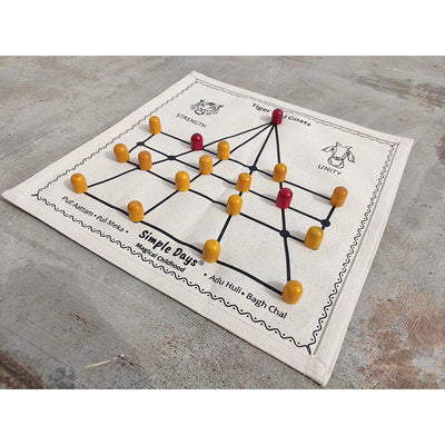 Bagh Chaal Indian Traditional Board Game (Tigers and Goats)