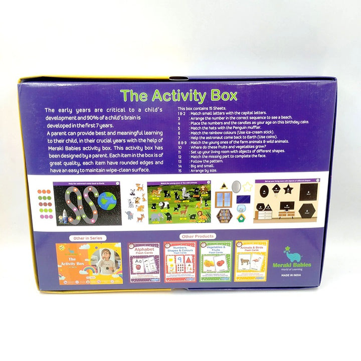 Kids Activity Box | 15 Sheets | Age 2+| Learning and Educational Toy