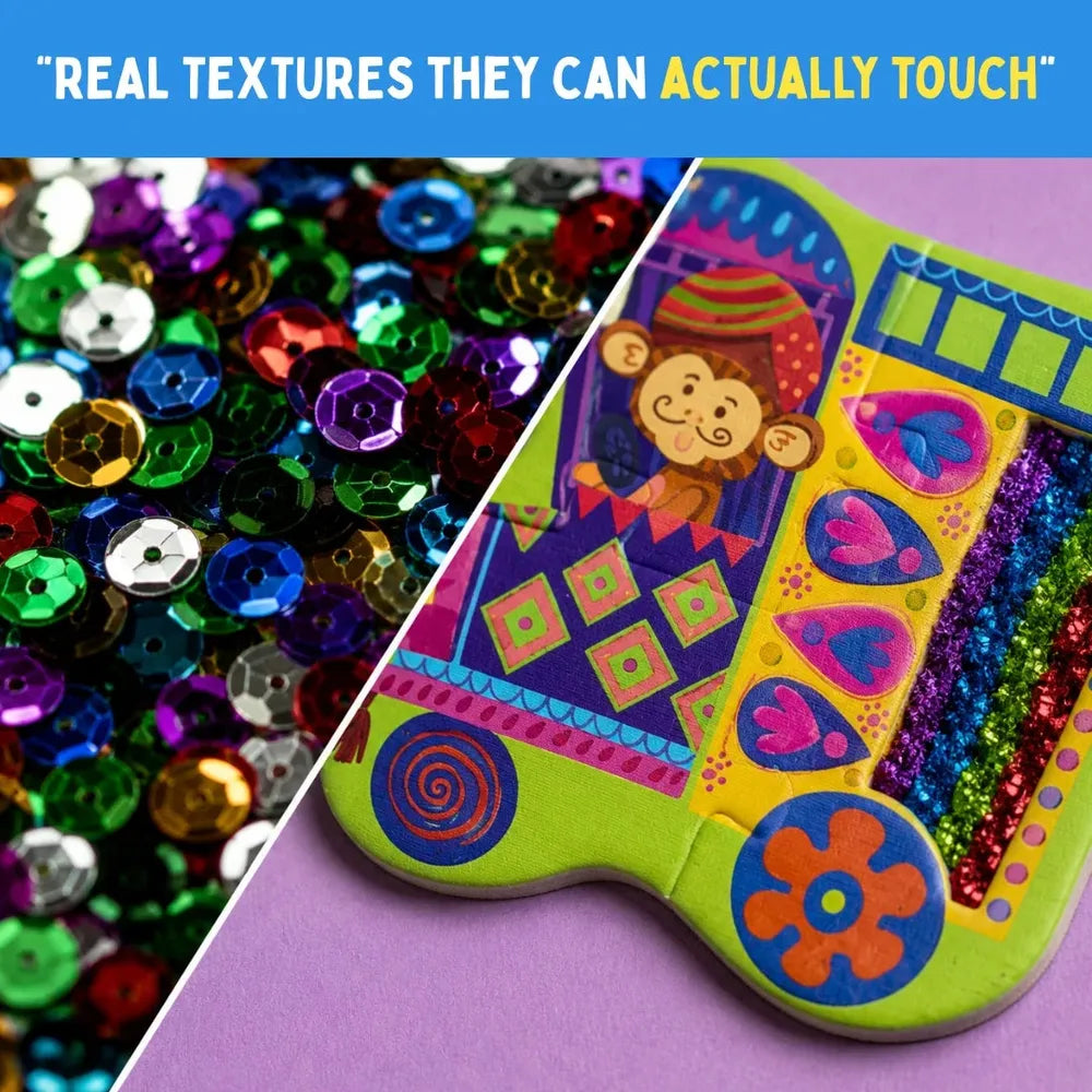 PepPlay My First Touch & Feel Puzzles - Colourful Vehicles | Sensory Learning for Toddlers | 4 three-piece puzzles