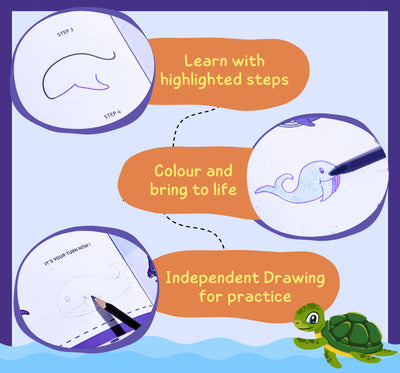 Step by Step Drawing Book - Mystical Marine Life Theme