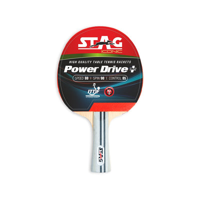 STAG ICONIC Power Drive plus Table Tennis Racquet with Wooden case