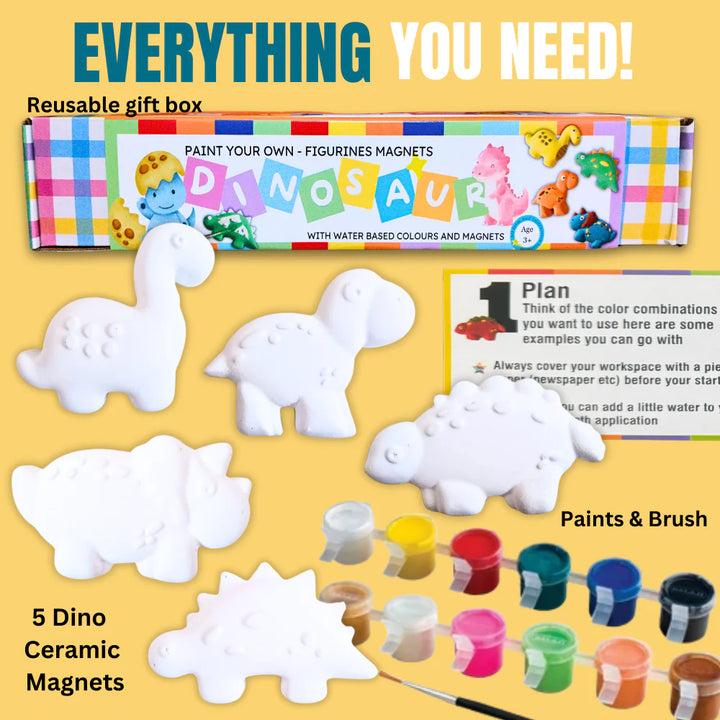 Craftopedia DIY Paint Your Own Ceramic 3D Figurines Magnets