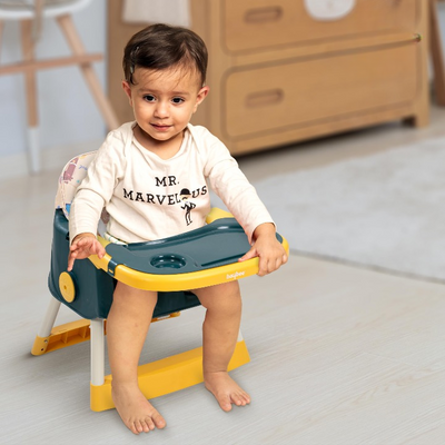 3 in 1 Baby High Chair for Kids | Baby Chair for Feeding with 2 Height Adjustable & Foldable, Toddler Booster Seat with Food Tray & Belt