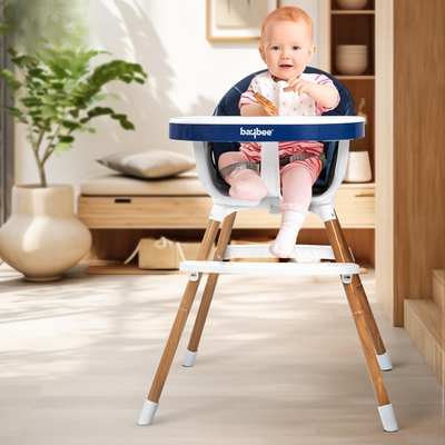 Hades Baby High Chair for Kids | Baby Chair for Feeding with 2 Height Adjustable & Footrest, Toddler Booster Seat with Food Tray & Belt