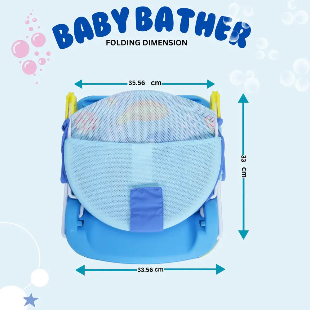 Infanto Baby Bather - Washable Mesh, Adjustable Backrest & Head Support