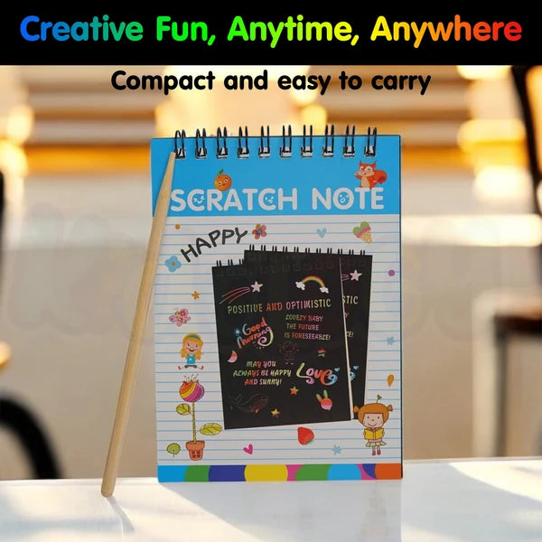 Kidology Scratch Art Notebook Set for Kids | Creative Drawing Art Book