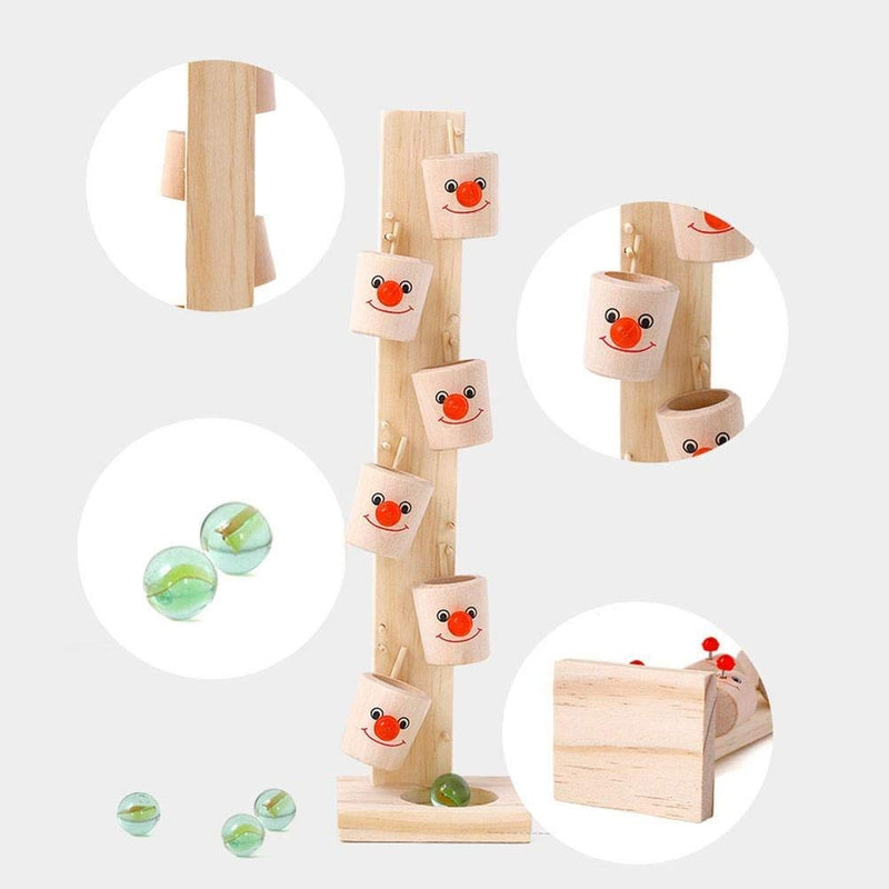 Wooden Tree and Marble Ball Run Track Slider Toy