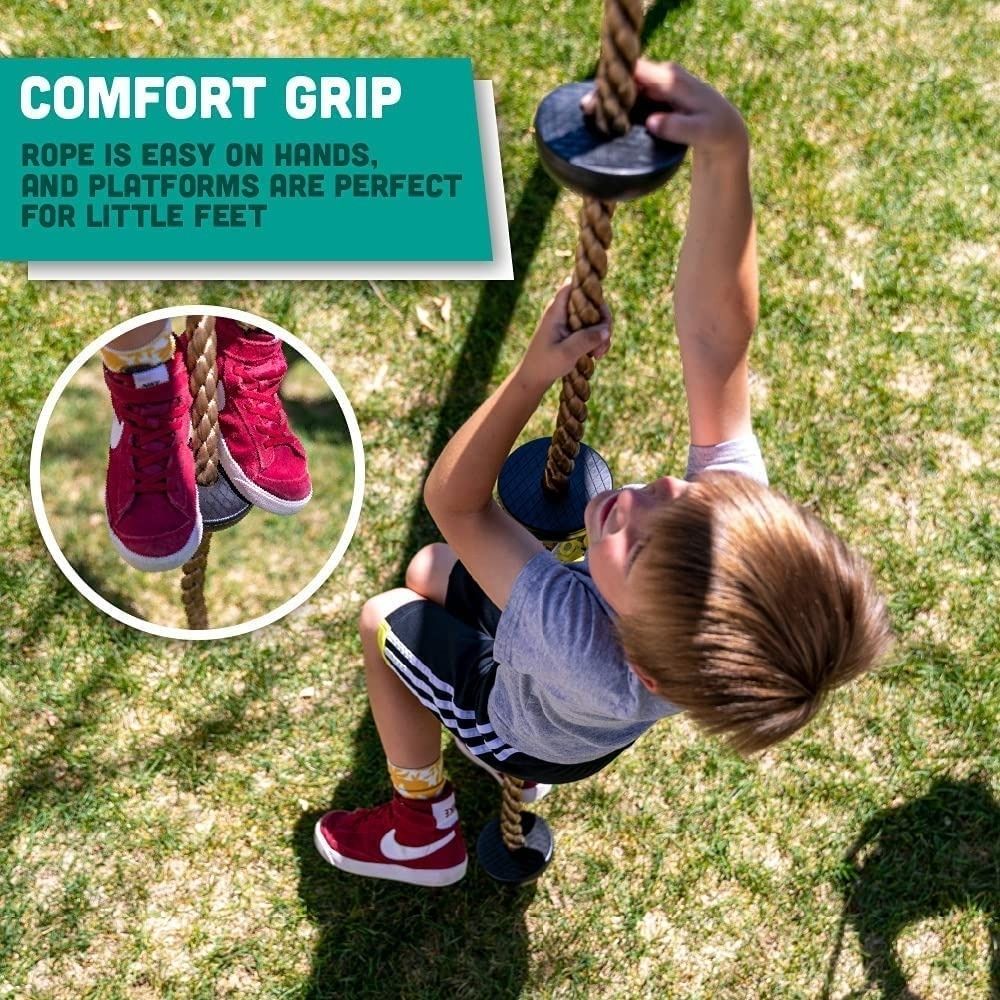 6.5ft Kids Climbing Rope with 5 Plastic Knots