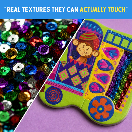 12 Pieces My First Touch & Feel Puzzles - Vehicles (1-3 Years)