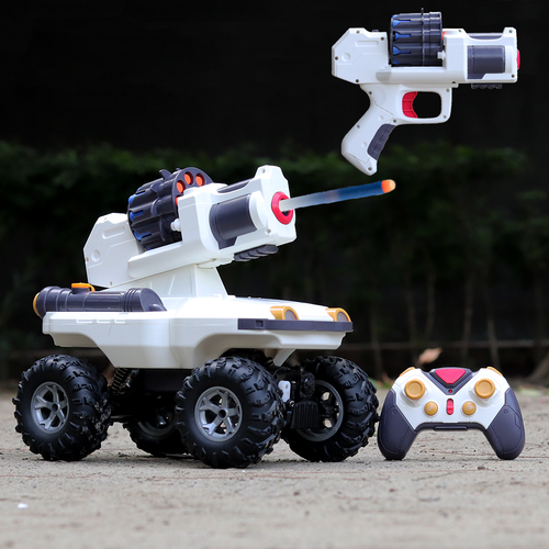 2 in 1 Lunar Range6-14r Remote Controlled Launching Blaster & Tank with Spray Effect (6-14 Years)