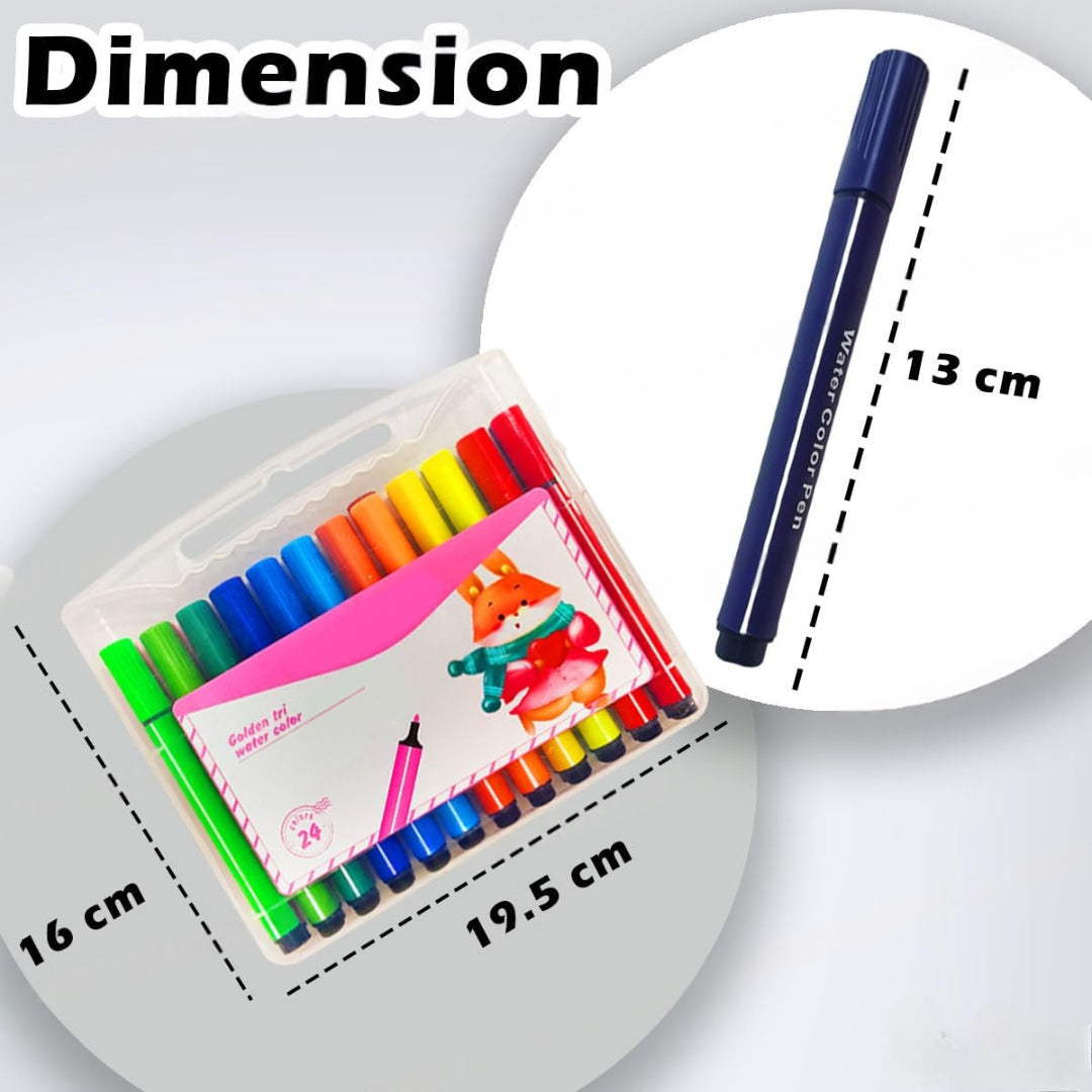 FunBlast Washable Watercolor Pens Set - 24 Watercolor Pens