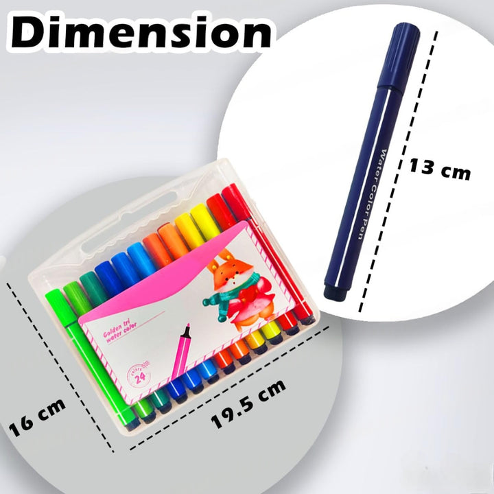 FunBlast Washable Watercolor Pens Set - 24 Watercolor Pens
