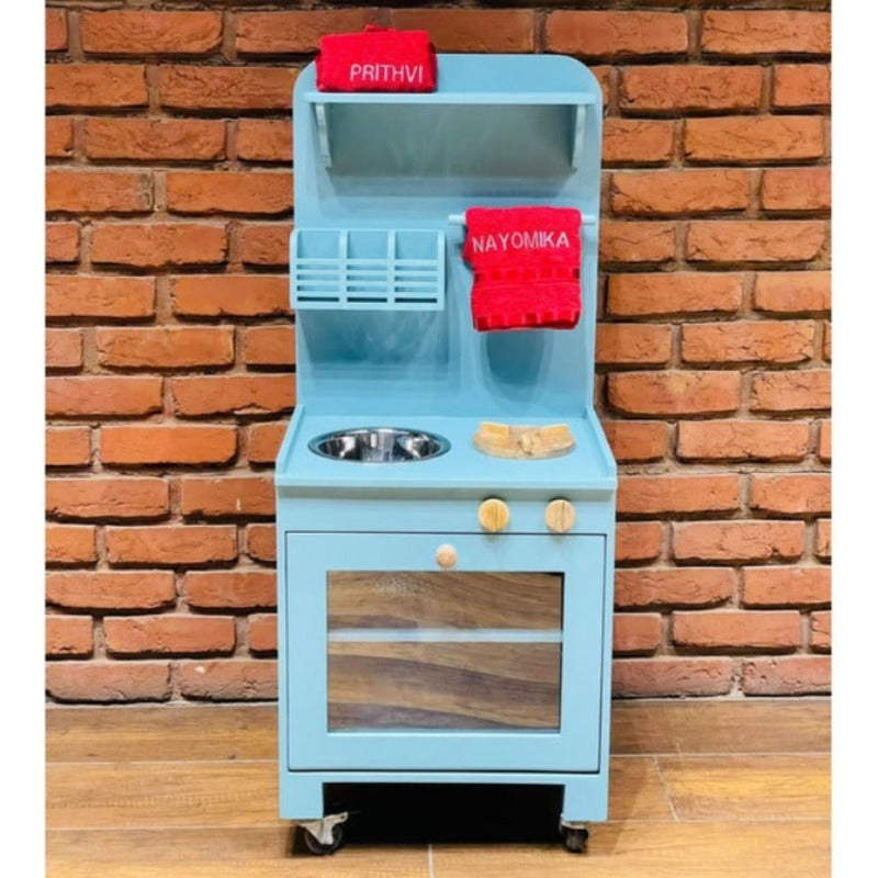 41 Inches Personalised Mini Kitchen with Wheels & Water Dispenser (3-8 Years)