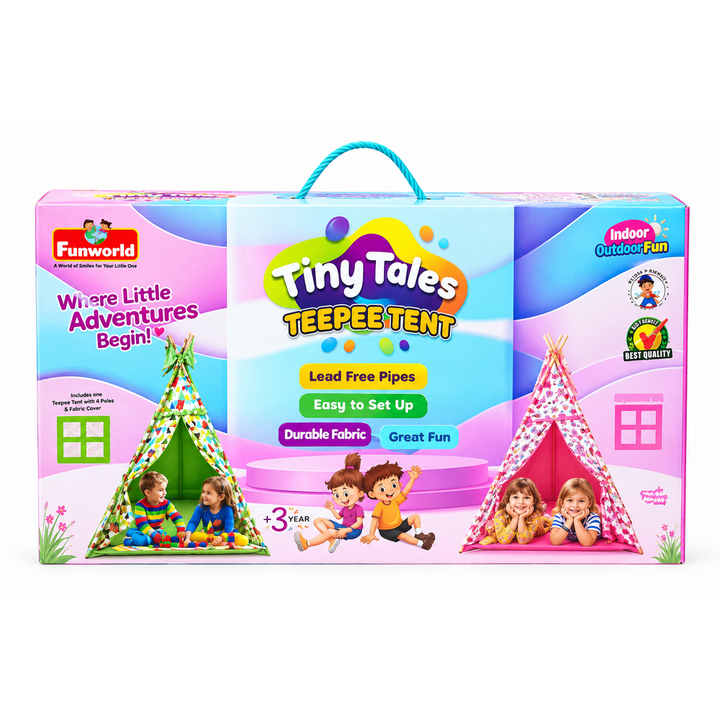Funworld Teepee Tent House for Kids | Indoor & Outdoor Play Tent