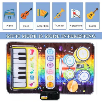 2 in 1 Electrical Music Drum and Piano Jam Playmat