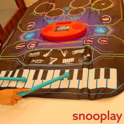 2 in 1 Electronic Musical Drum and Piano Jam Playmat | 8 Musical Instruments