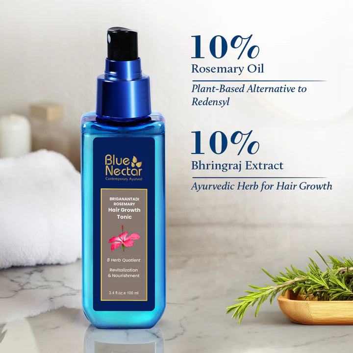 Blue Nectar Rosemary Hair Tonic for Hair Growth (8 Herbs) - 100ml