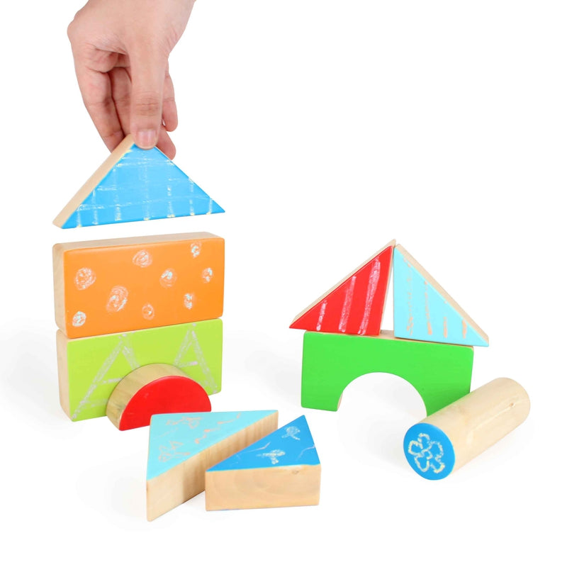 Wooden Multishape Chalk-O-Blocks Set