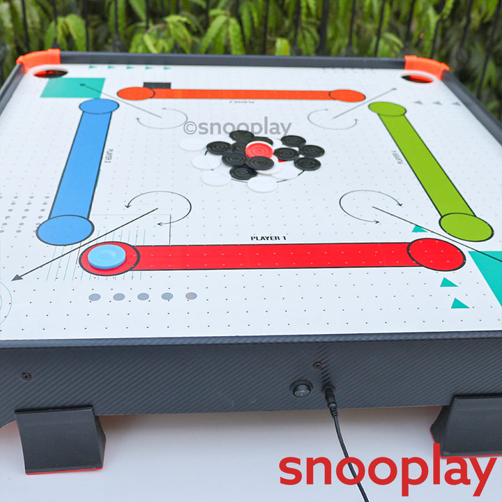 Simarr Air Carrom Jumbo Game with 23 Carrom Coins, 1 Stricker & 8 Table-top Legs (5-14 Years)