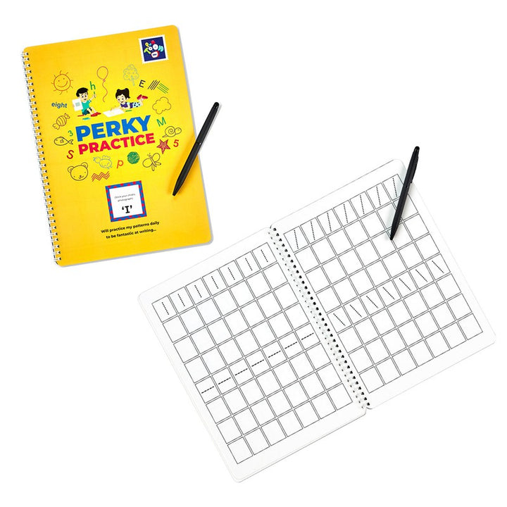 Early Learning Reusable Clean and Write Perky Practice Educational Workbook for Kids