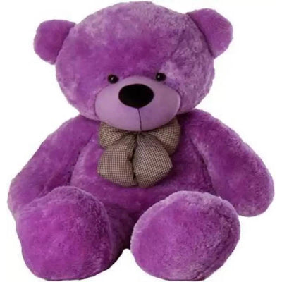 Purple Colored Neck Bow Teddy Bear