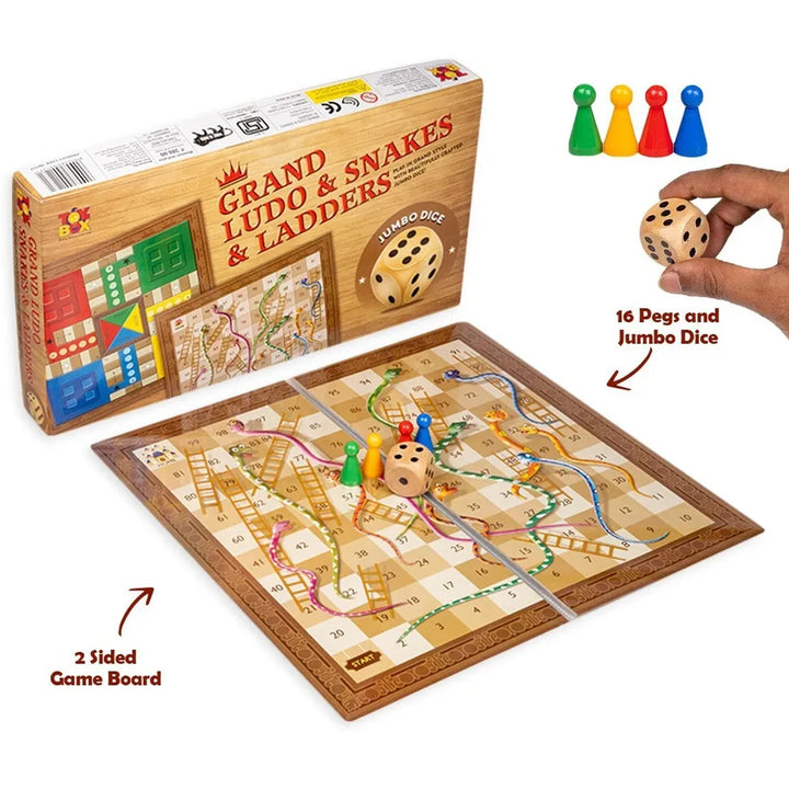 Toy Box by Ratna's Grand Ludo with Snakes & Ladders I Party & Fun Board Game
