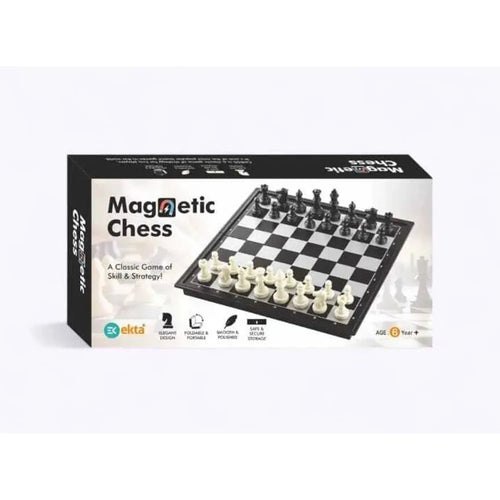 Ekta Magnetic Chess Board Game | Foldable Portable Chess Set | Strategy Game for Kids & Adults